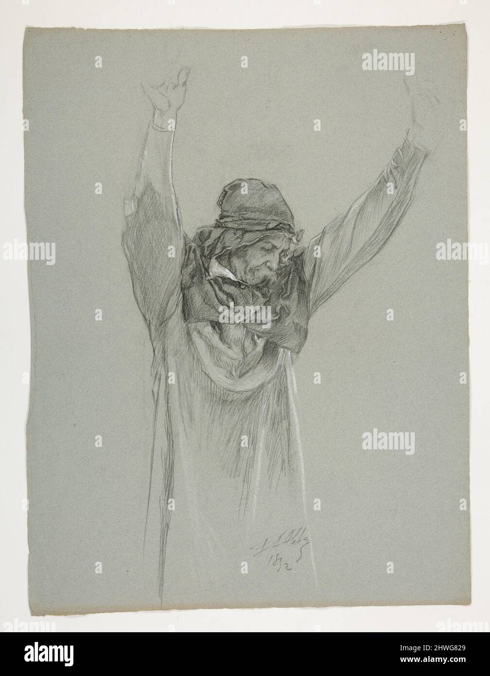 Figure study for King Arthur’s Round Table, from The Quest of the Holy ...