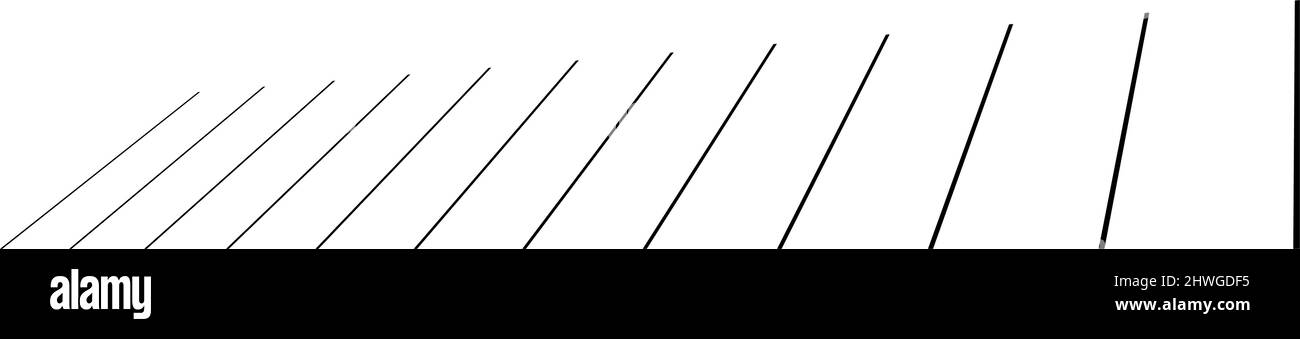 3D lines in perspective, Angled, slanting, oblique and diagonal lines ...