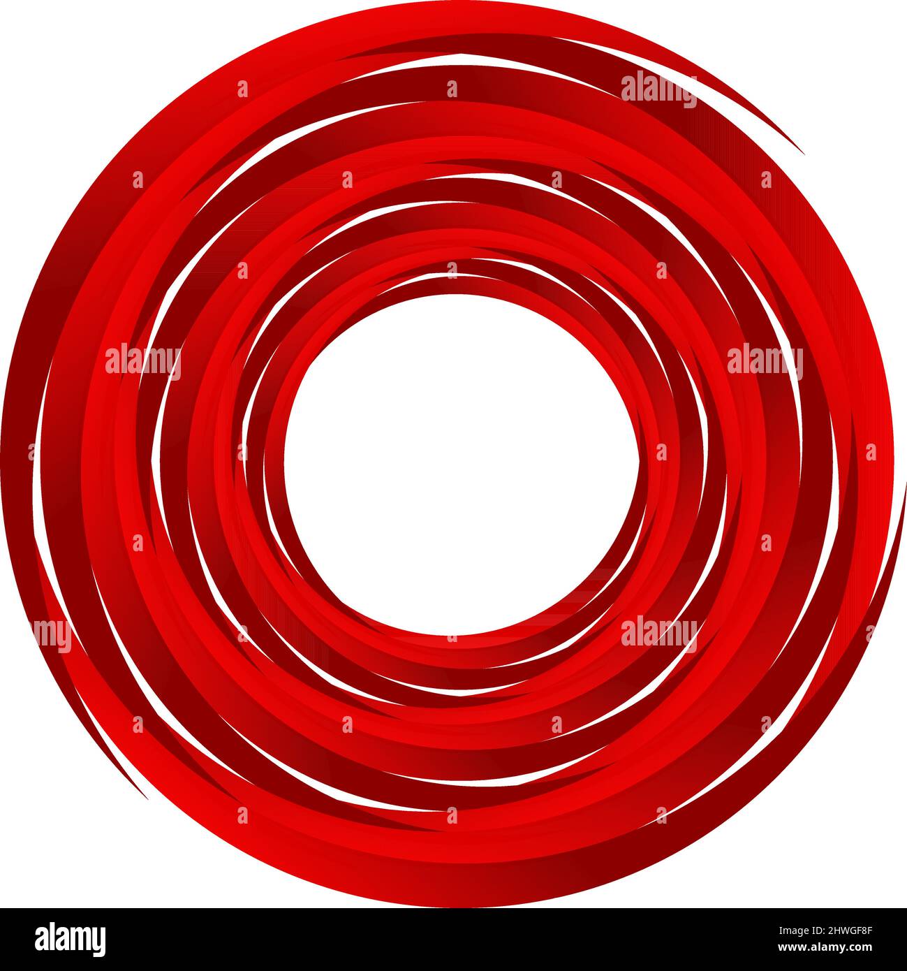 Spiral, swirl and twirl, whirl element. Whirlpool, whirlwind segmented