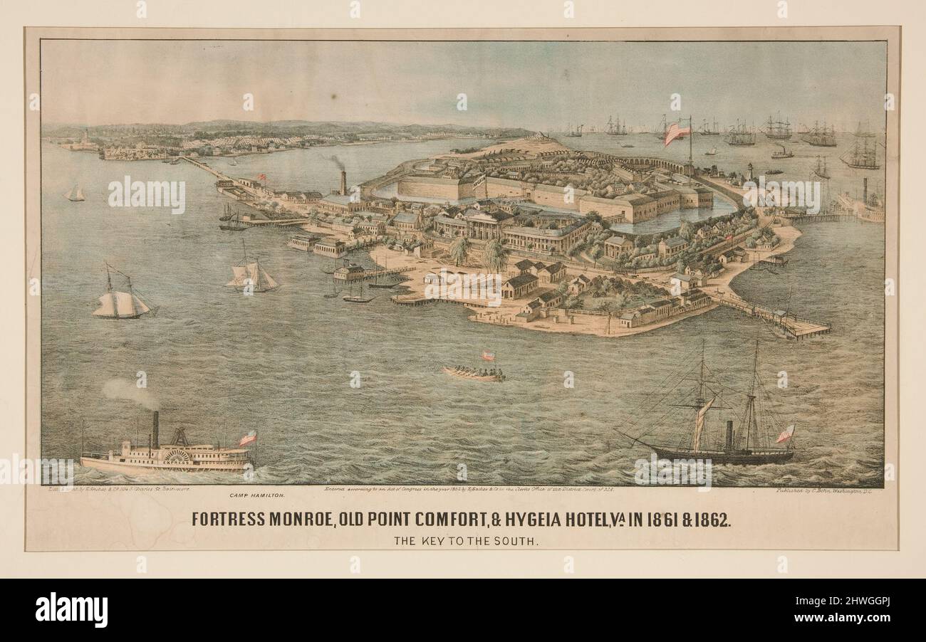 Fortress Monroe, Old Point Comfort, & Hygeia Hotel, Va. in 1861 & 1862