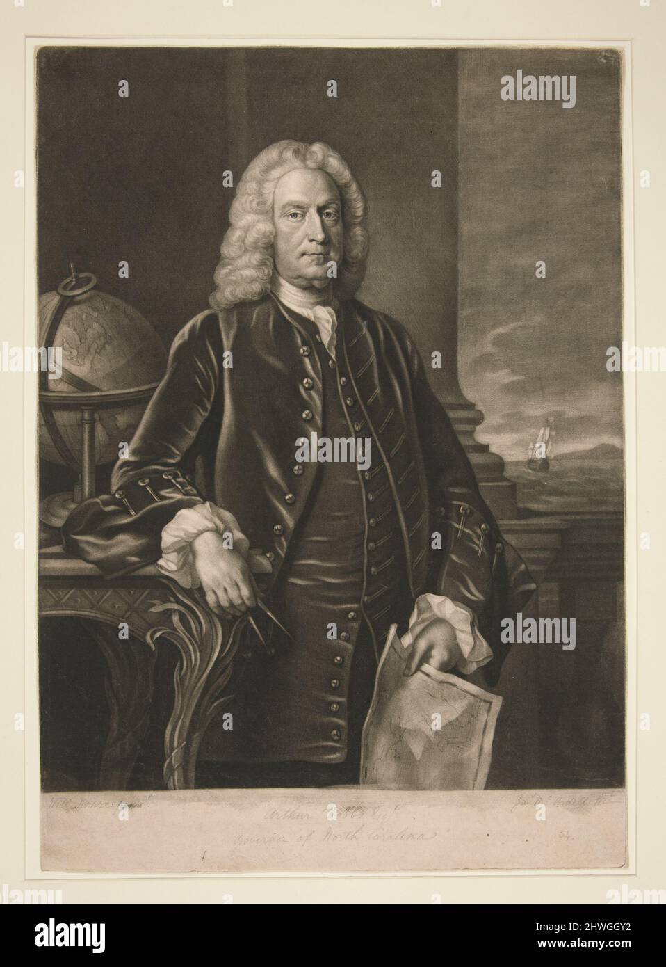 Arthur Dobbs, Esq., Governor of North Carolina. Engraver James