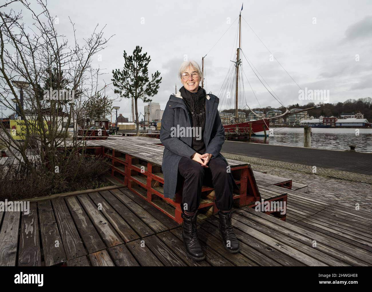 Flensburg, Germany. 22nd Feb, 2022. Andrea Paluch, writer, literary