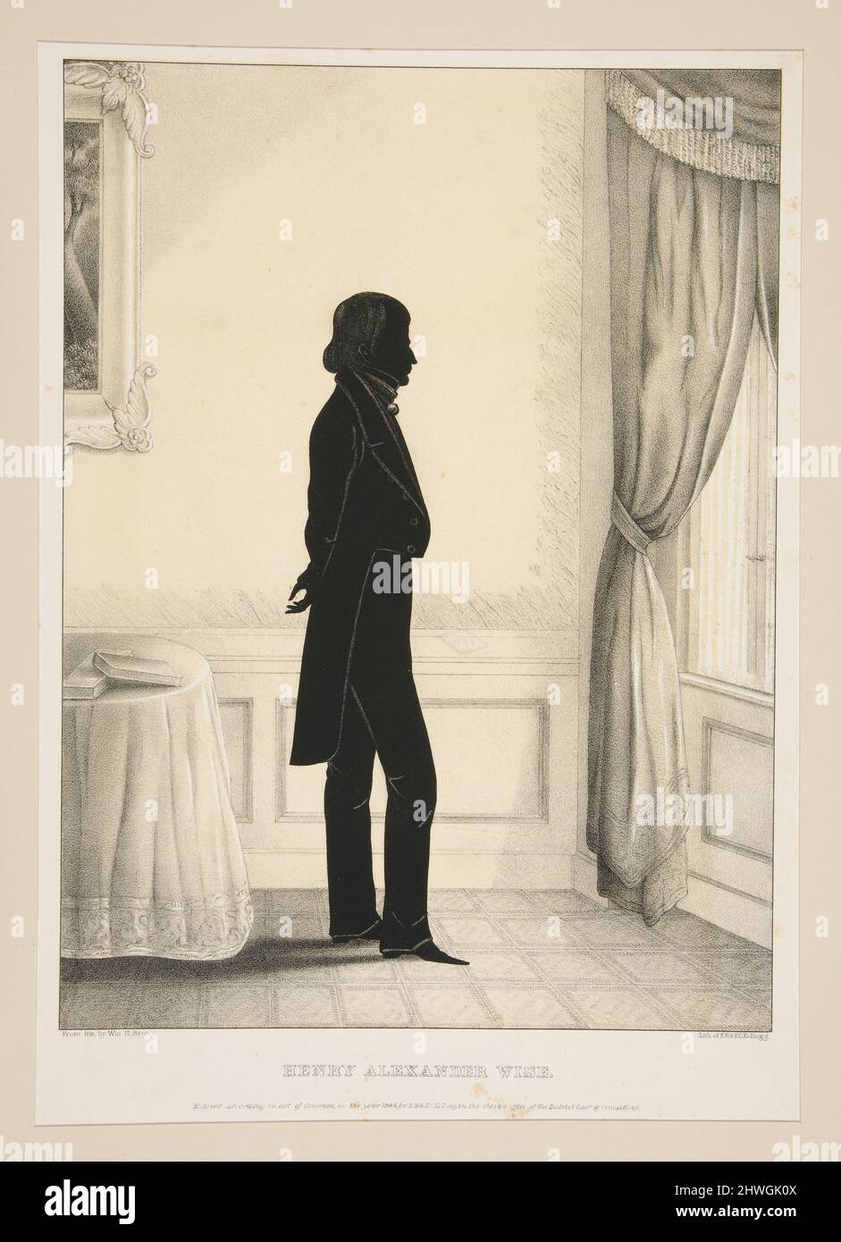 Henry Alexander Wise.  Artist: Elijah C. Kellogg, American, 1811–1881After: William Brown, American, 1808–1882 Stock Photo