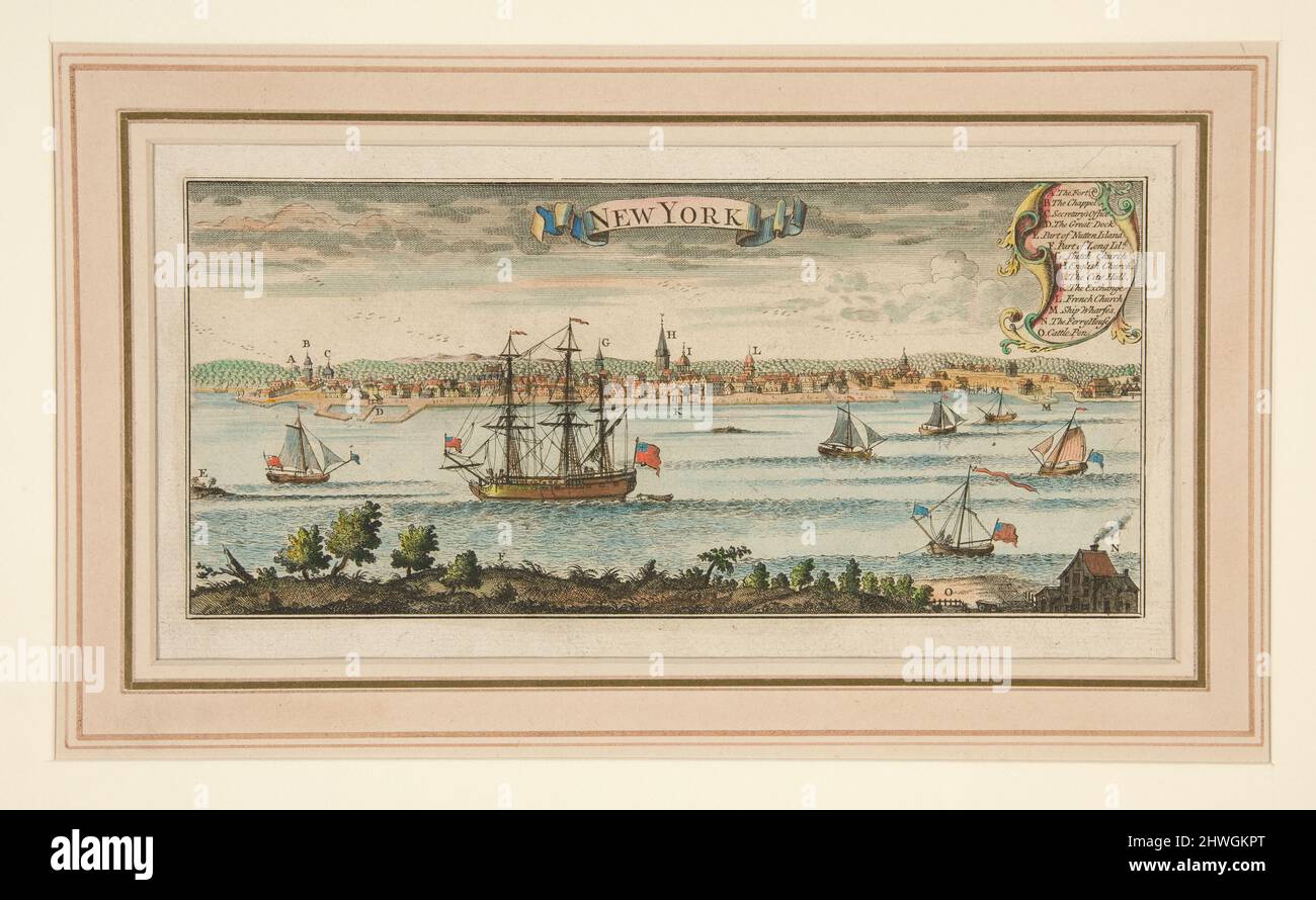 New York - The Fort… (key with in scroll). Engraver: Unknown Stock ...
