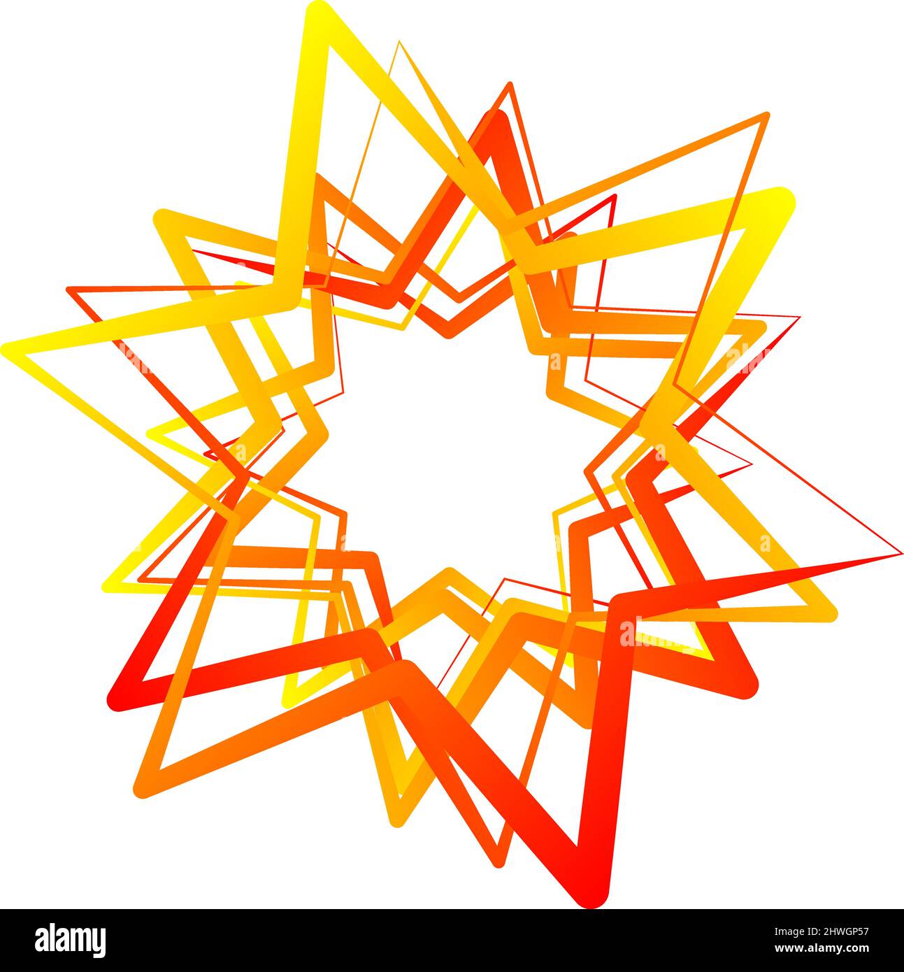 Star vector illustration. Random rotated stars icon, symbol - stock ...