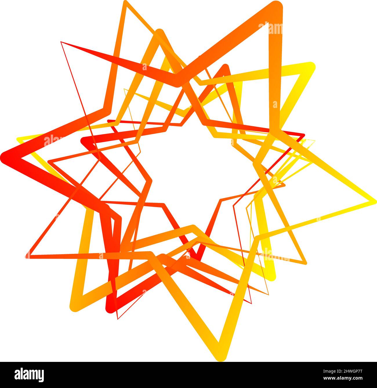 Star vector illustration. Random rotated stars icon, symbol - stock ...