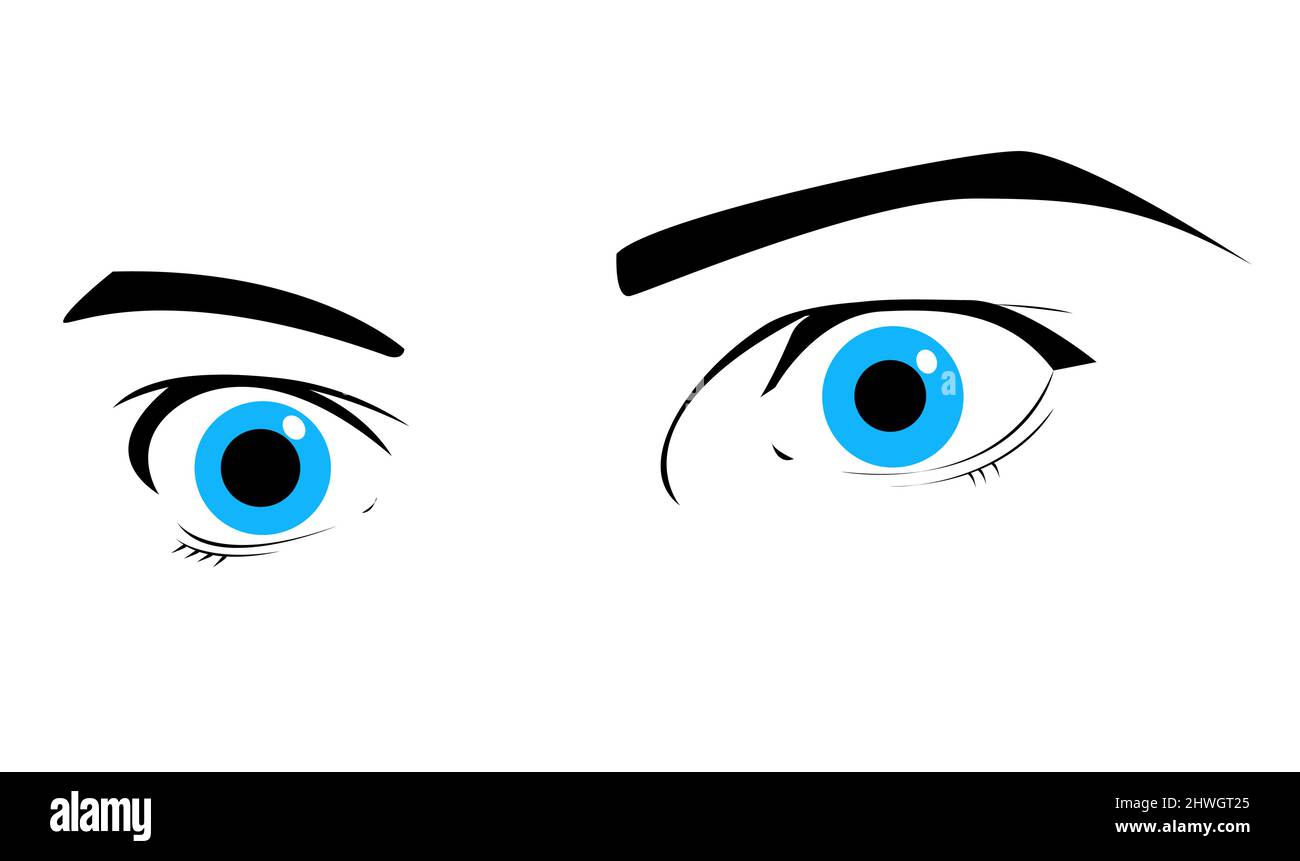 Blue eye icon vector illustration art Stock Vector