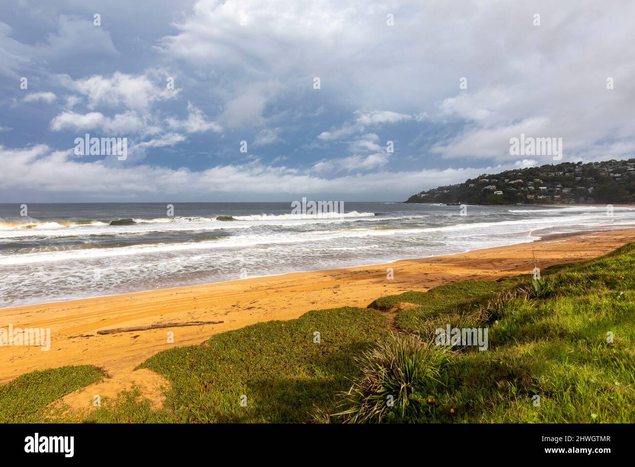 Sydney, Australia. 06th Mar, 2022. The low pressure system along the east coast of Australia will continue into next week as heavy rains and floods affect communities in New South Wales and Queensland. Pictured Palm Beach in Sydney with debris strewn across the beach from the stormy weather and strong surf conditions, Credit Martin Berry@alamy live news. Credit: martin berry/Alamy Live News Stock Photo