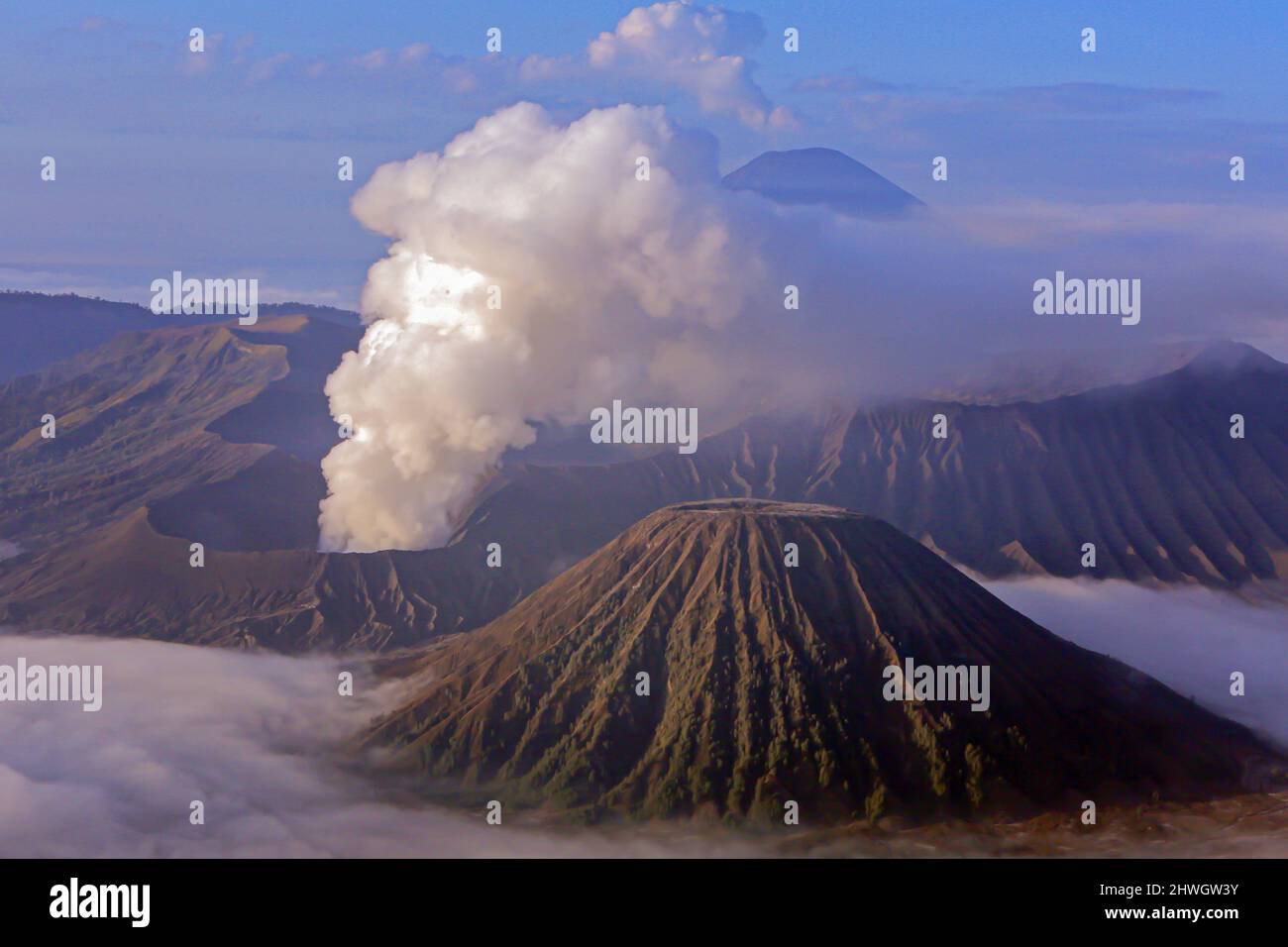 Volcano Smoking Volcano mount bromo emits smoke hi-res stock photography and images - Alamy