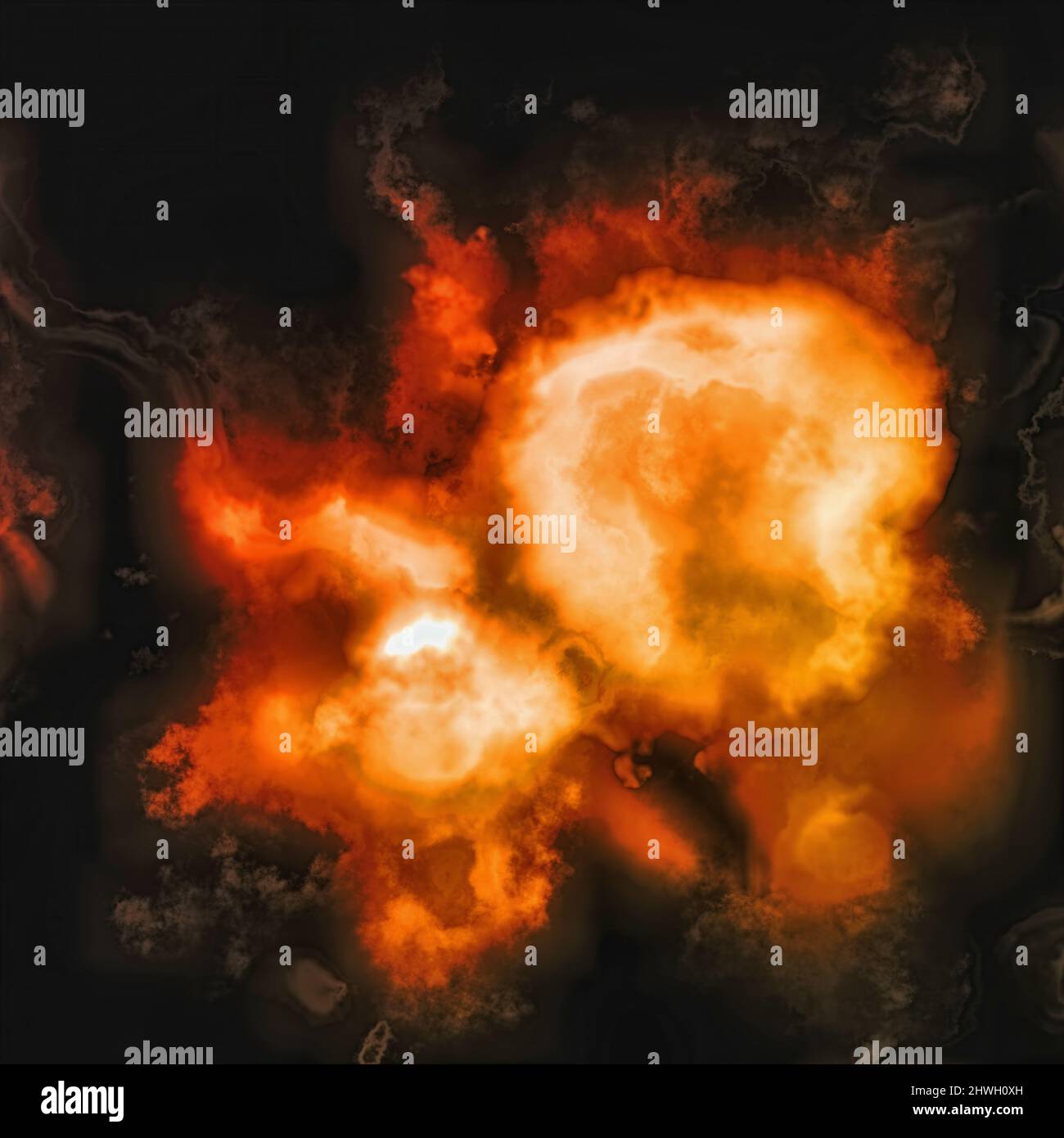 Illustration of an abstract fire flame in the dark Stock Photo - Alamy