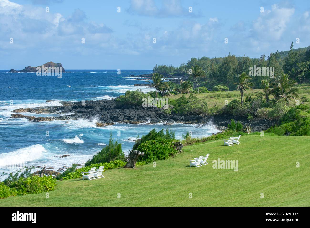 Idyllic scene beach in Thailand. Tropical blue sea and a sand beach