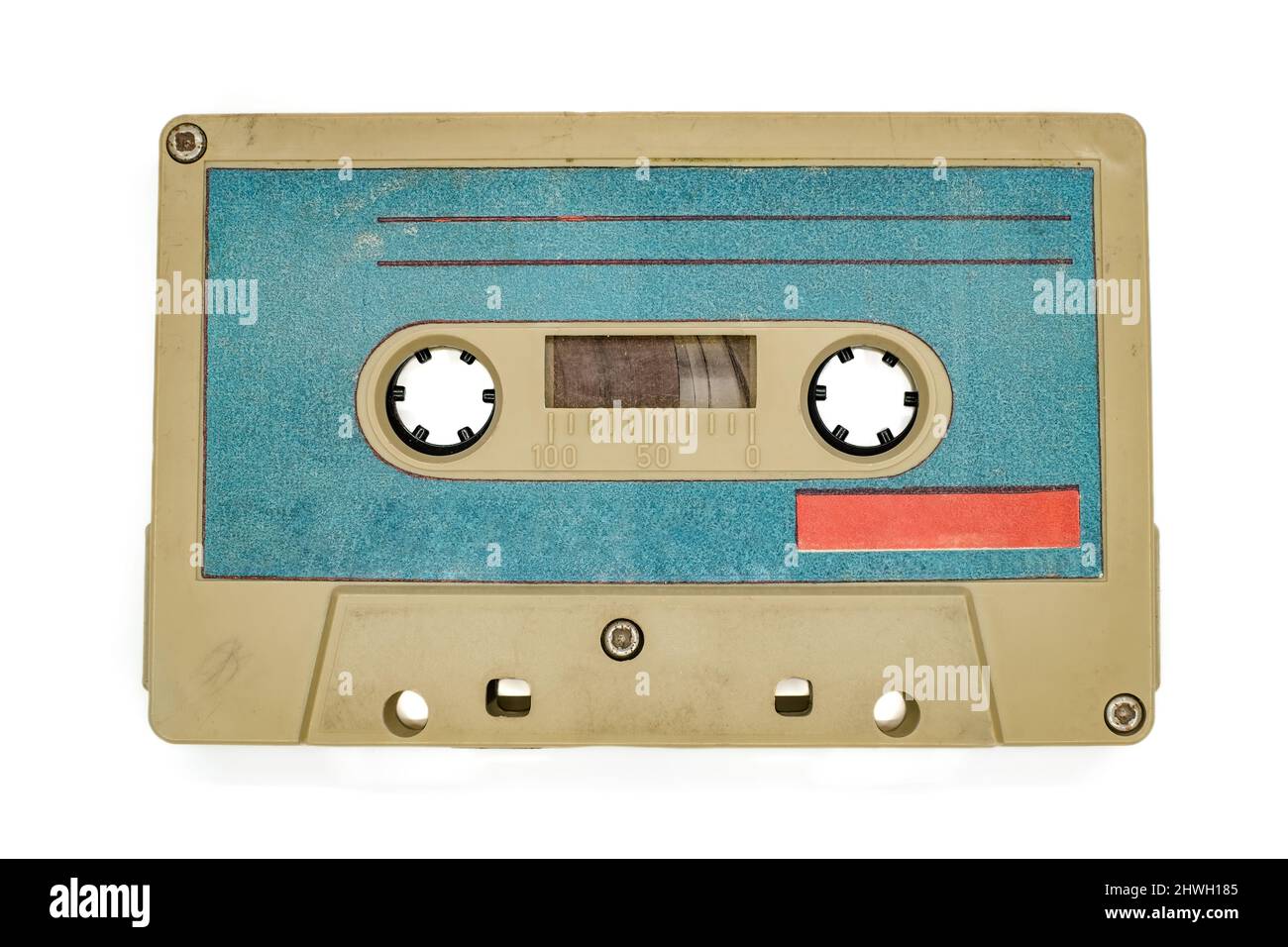 old audio cassette tape isolated on white Stock Photo - Alamy