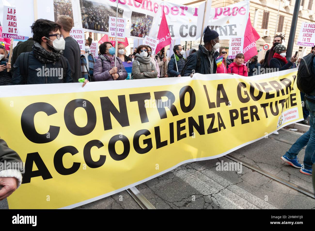 Roma corteo della Pace, organizzato dal sindacato CGIL Stock Photo - Alamy
