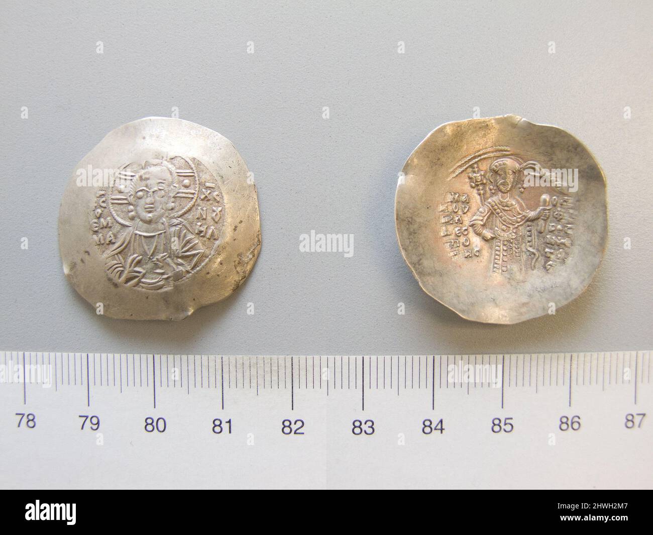 Aspron Trachy of Manuel I, emperor of Byzantium from Constantinople. Ruler Manuel I, Emperor of