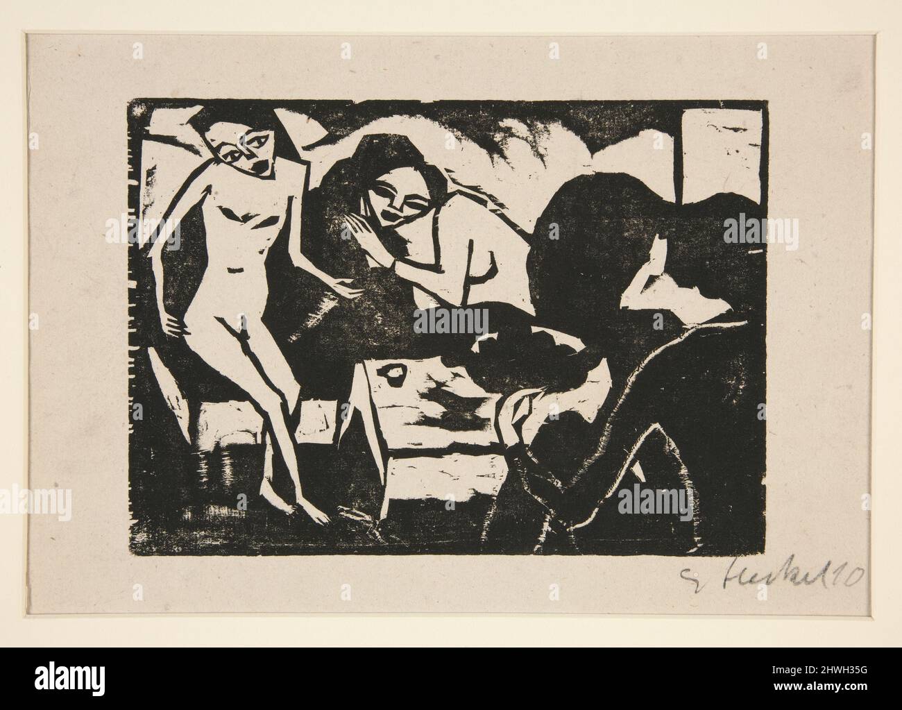 Im Atelier (In the Studio).  Artist: Erich Heckel, German, 1883–1970 Stock Photo