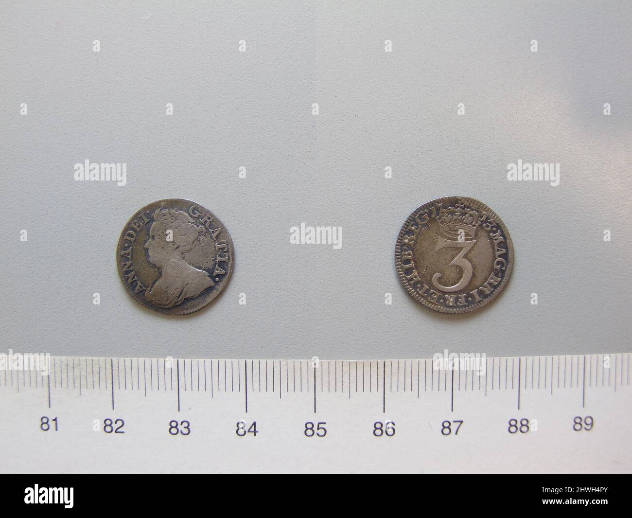 Threepence of Anne, Queen of Great Britain from London. Ruler Anne