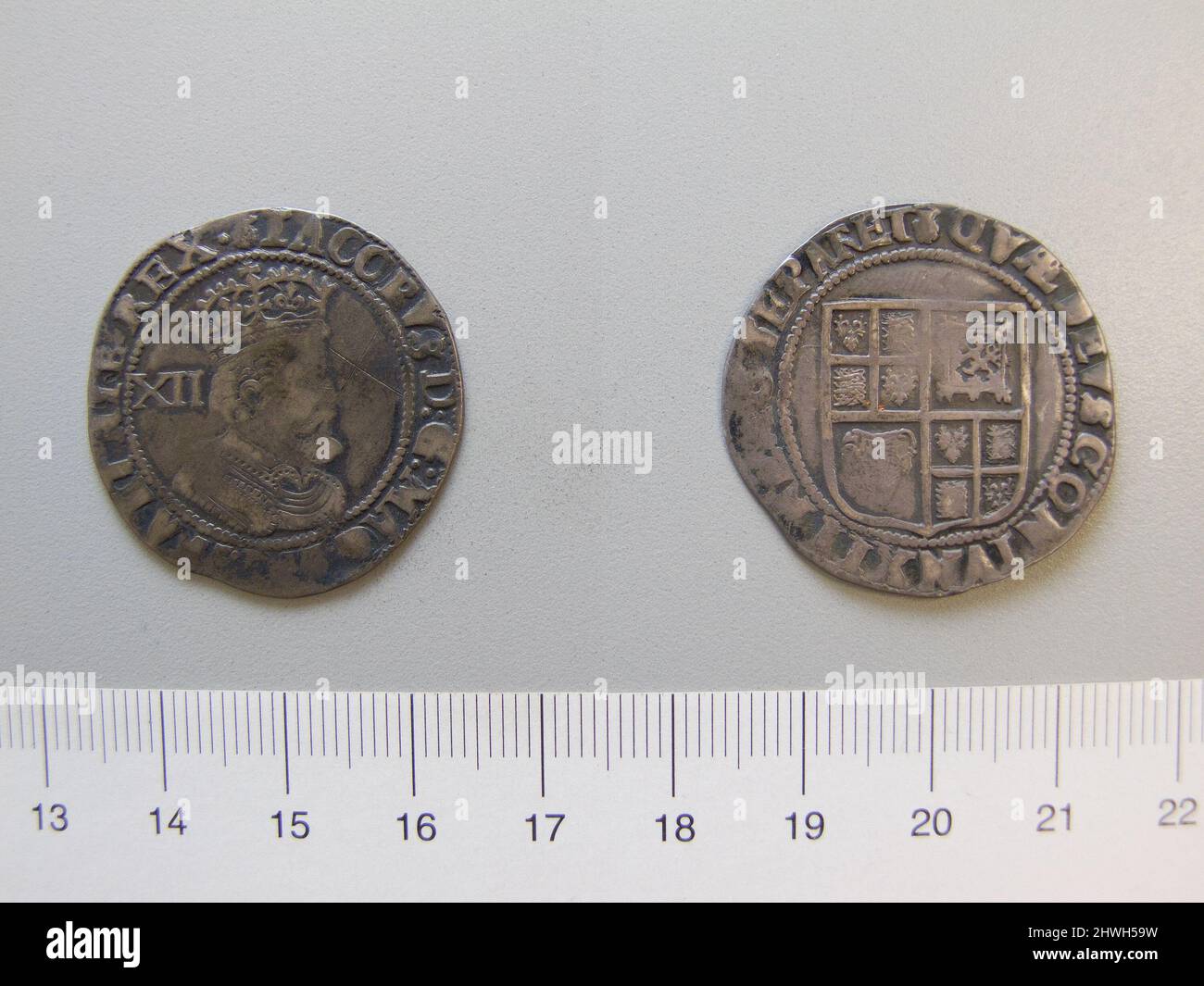 1 Shilling of James I, King of England from London. Ruler: James I ...