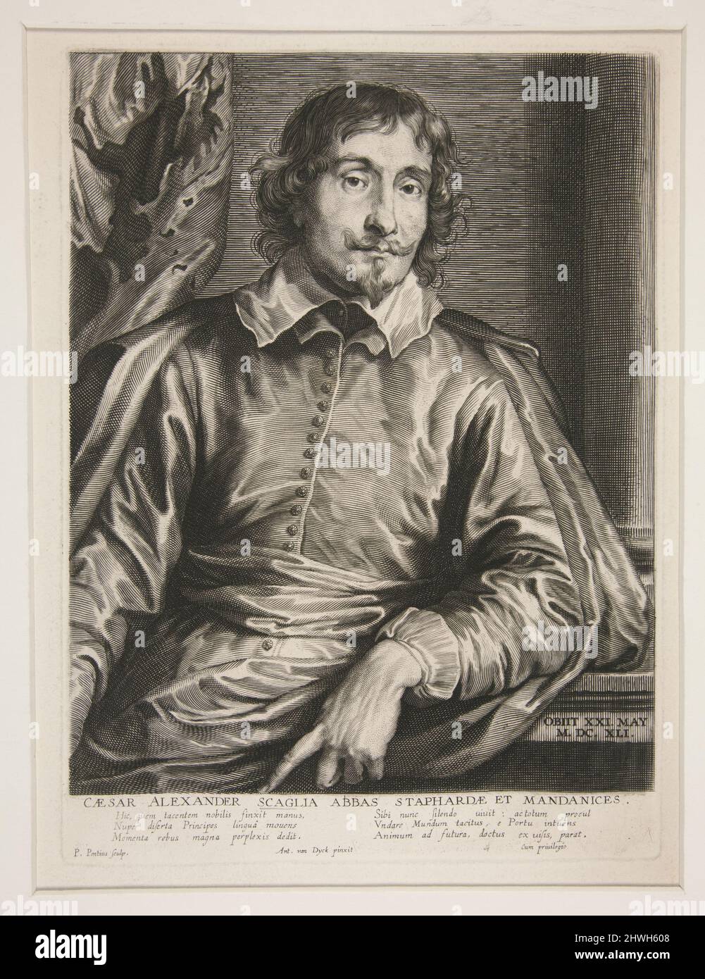 Portrait of Abbe Caesar Alexander Scaglia. Engraver: Paulus Pontius ...