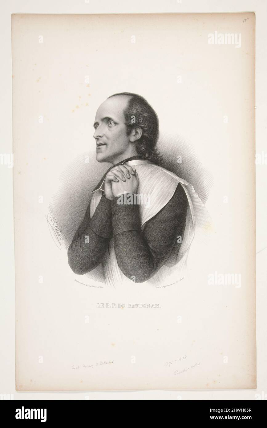 Le R.P. de Ravignan. After: Zéphirin Félix Jean Marius Belliard, French, 1798–1843 Stock Photo