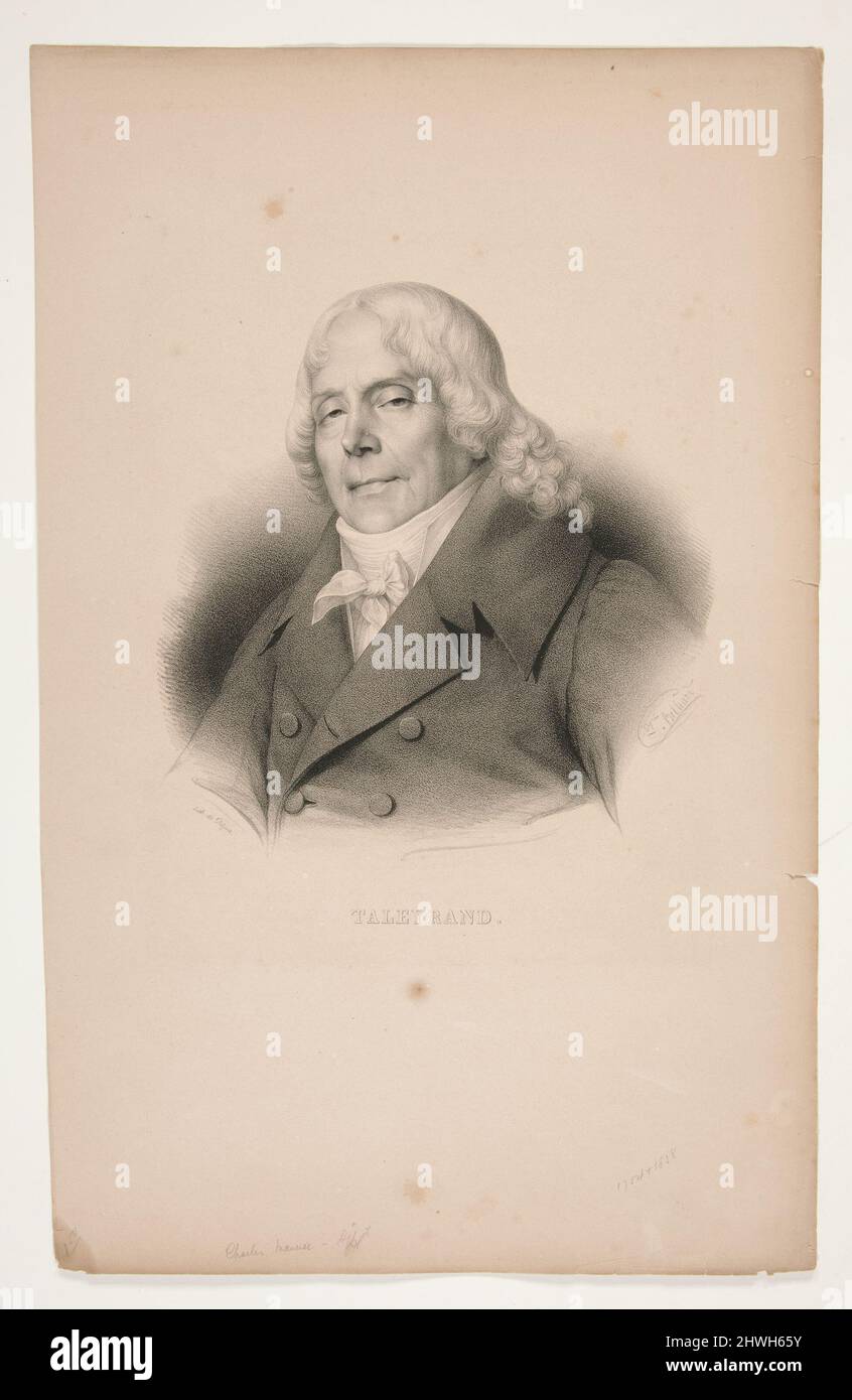 Portrait of Talleyrand.  Artist: François-Séraphin Delpech, French, 1778–1825After: Zéphirin Félix Jean Marius Belliard, French, 1798–1843 Stock Photo