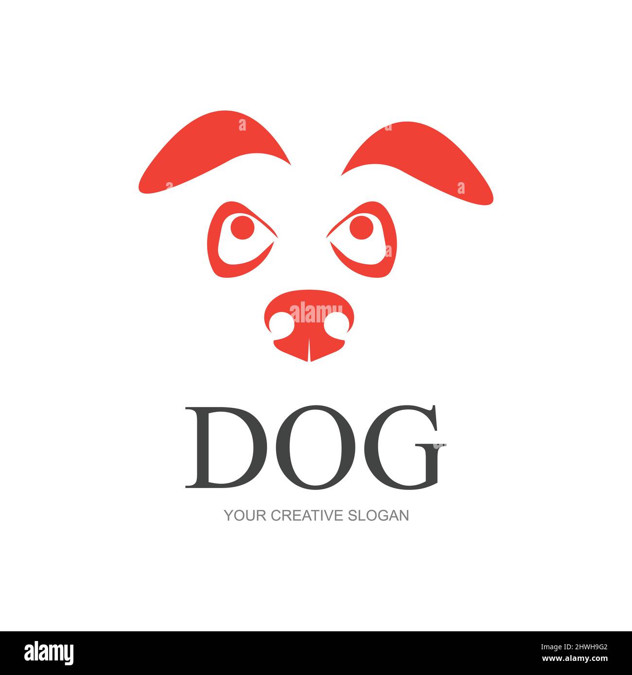 vector of a dog head logo illustration design template Stock Vector ...