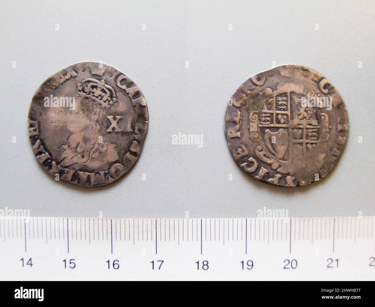 1 Shilling of Charles I, King of England from London. Ruler Charles I