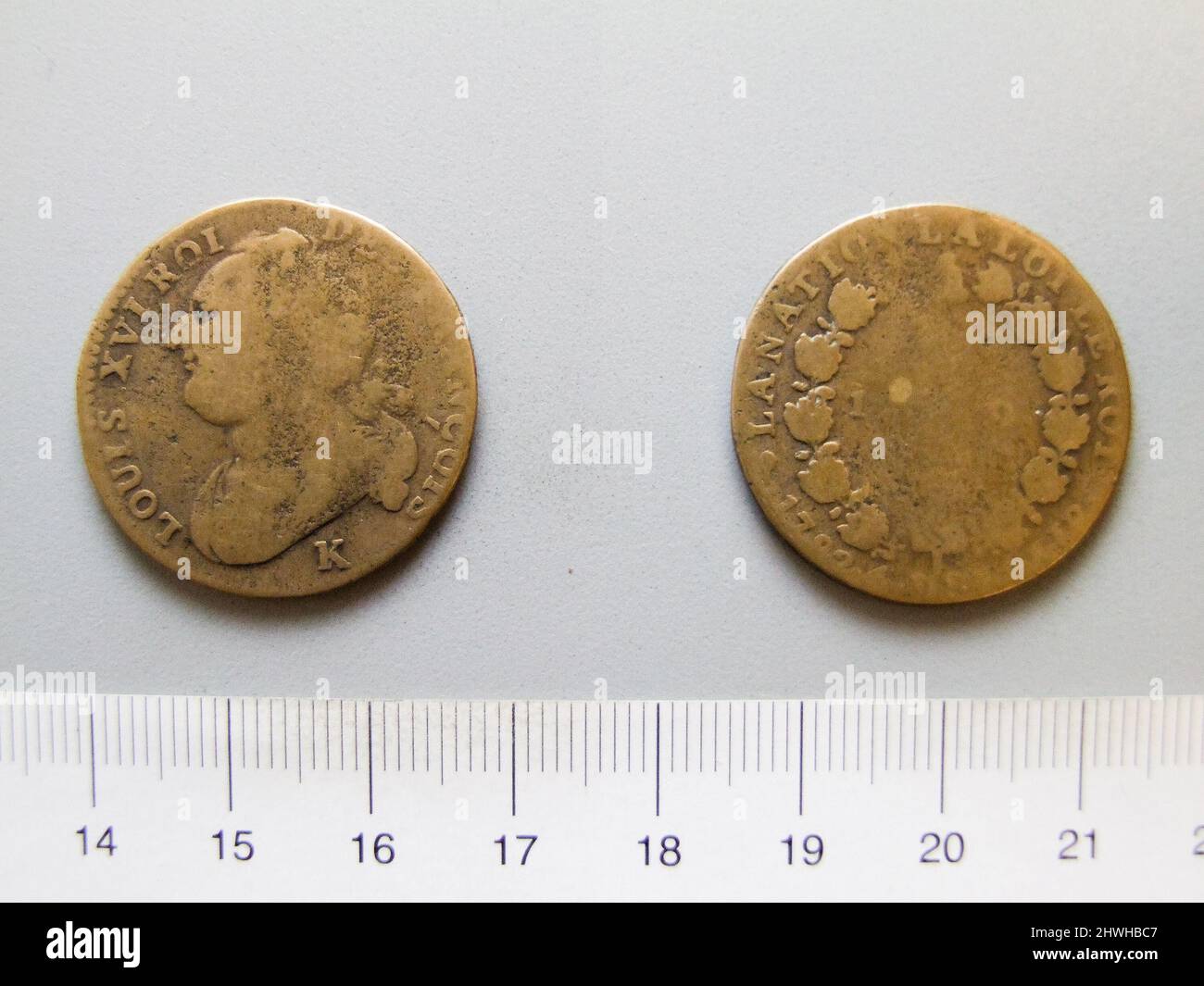 1 Sol of Louis XVI, King of France from Bordeaux. Ruler Louis XVI