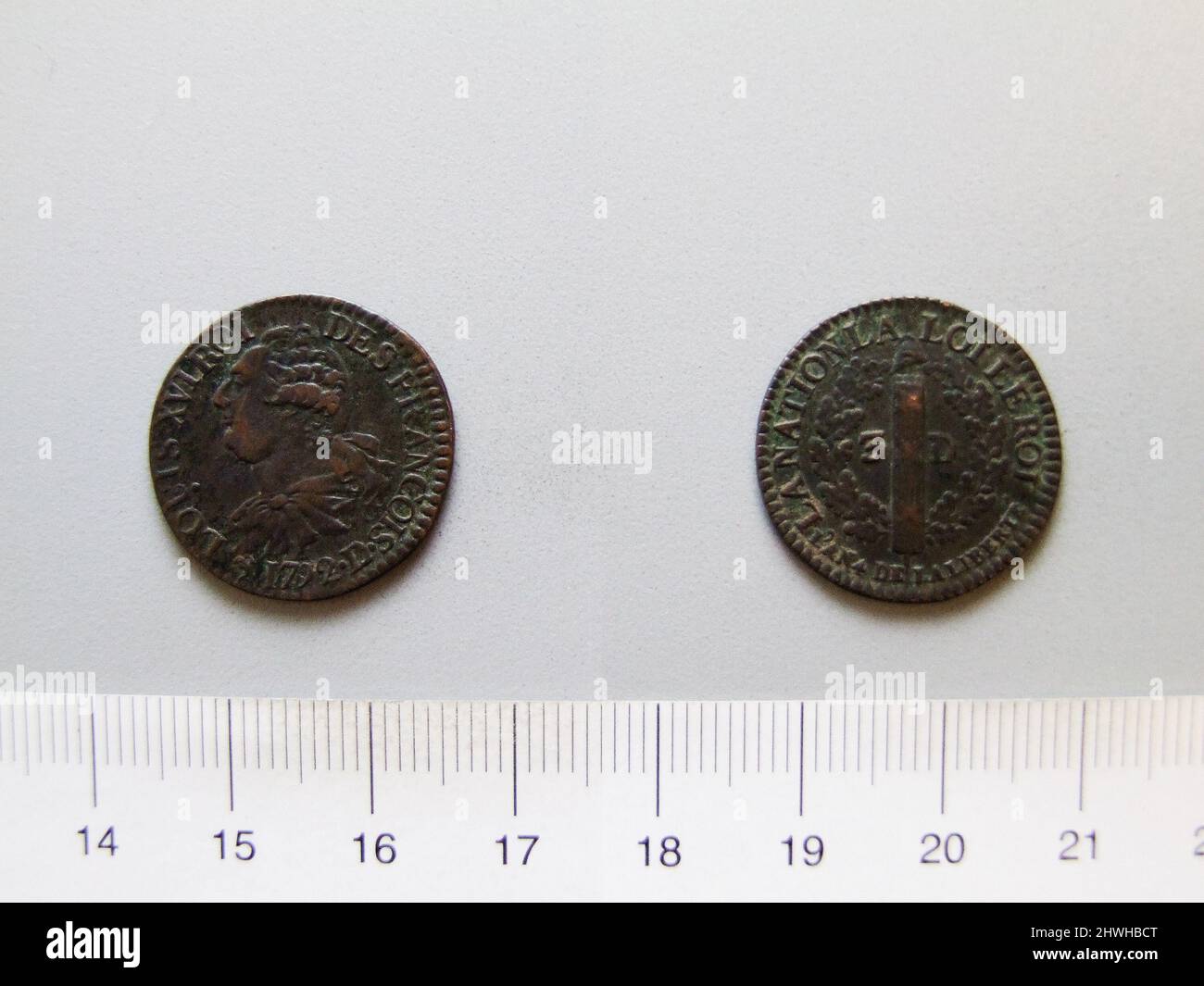 France Ruler 1 Liard of Louis XVI, King of France from Dijon. Ruler: Louis XVI, King ...