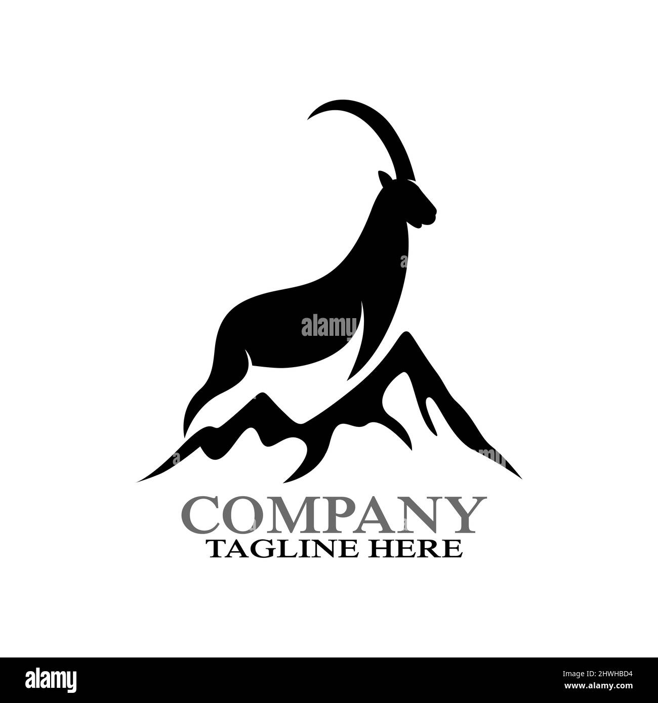 Modern Mountain goat logo. Vector illustration Stock Vector Image & Art
