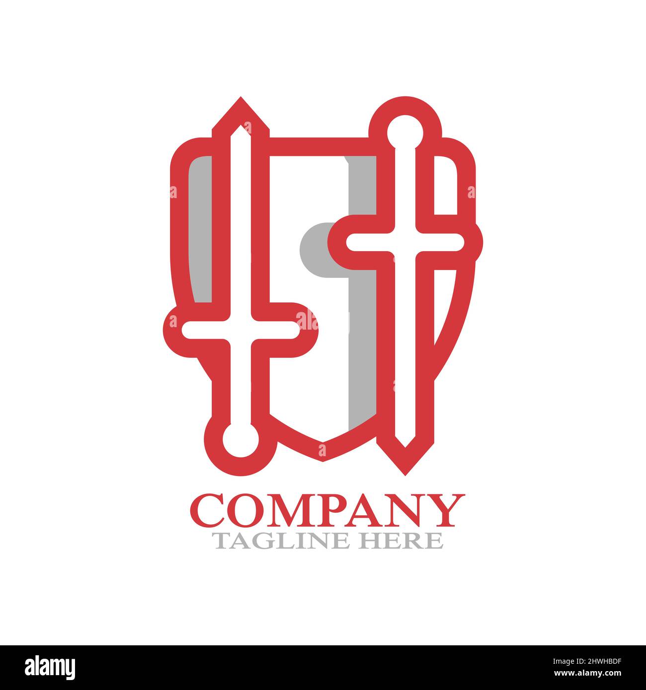 shield and sword with letter S logo. Vector illustration Stock Vector ...