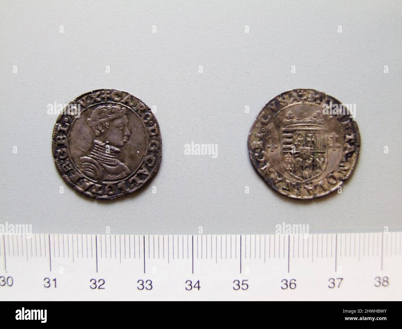 Duke Ruler 1/4 Teston of Charles II from Nancy. Ruler: Charles II, Duke of ...