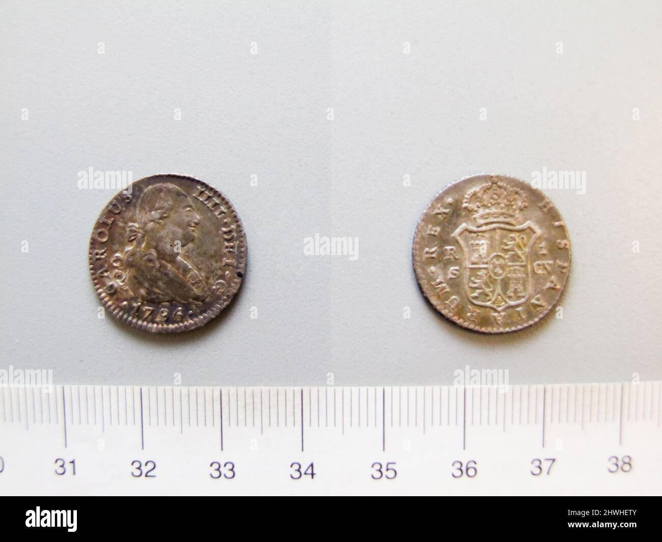 Spanish Ruler 1 Real of Charles IV, King of Spain from Seville. Ruler: Charles IV ...