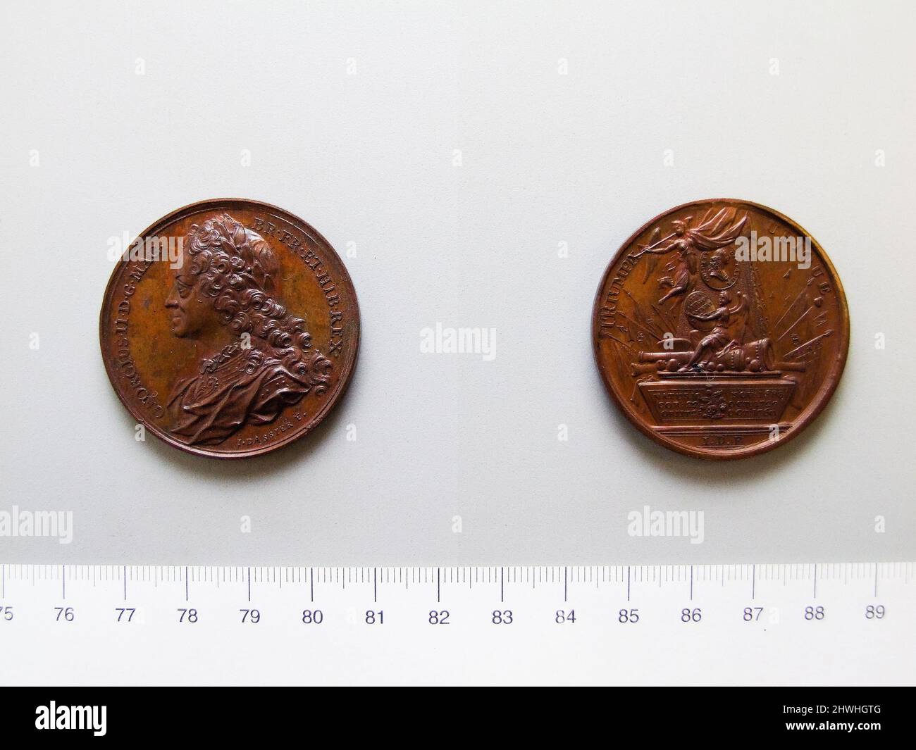 Medal of II. Ruler II, King of England, 16831760, ruled