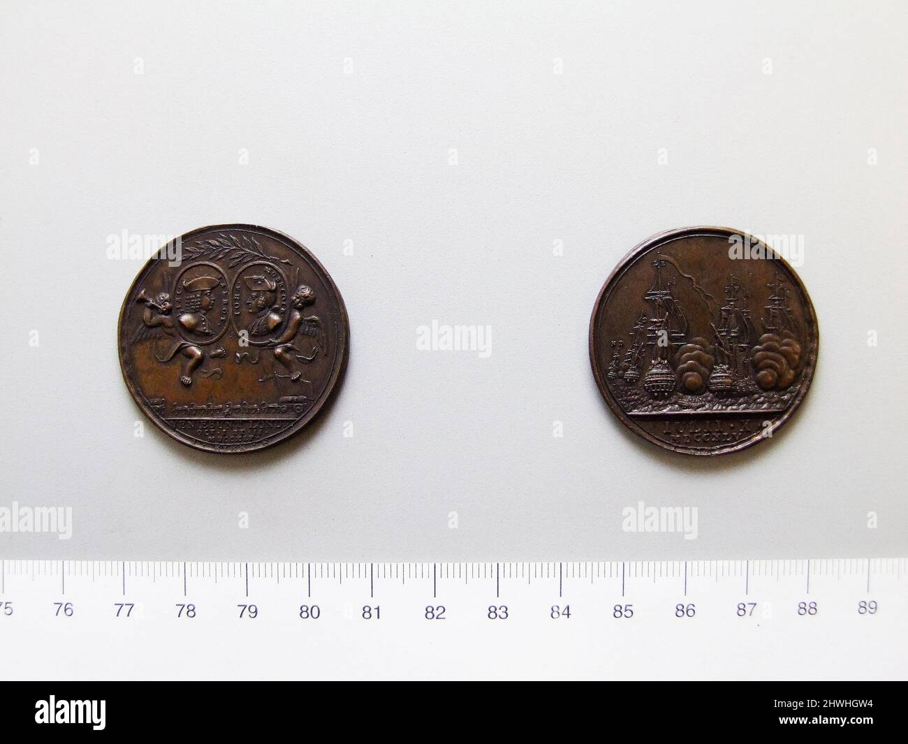 Medal of the Capture of Treasure at Lima. Ruler II, King of