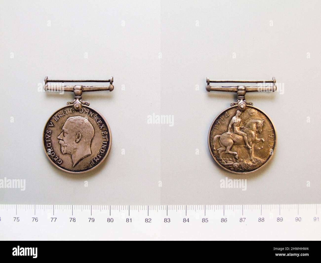 Medal of George V.  Artist: Unknown Honorand: George V, King of Great Britain, British, 1865–1936 Stock Photo