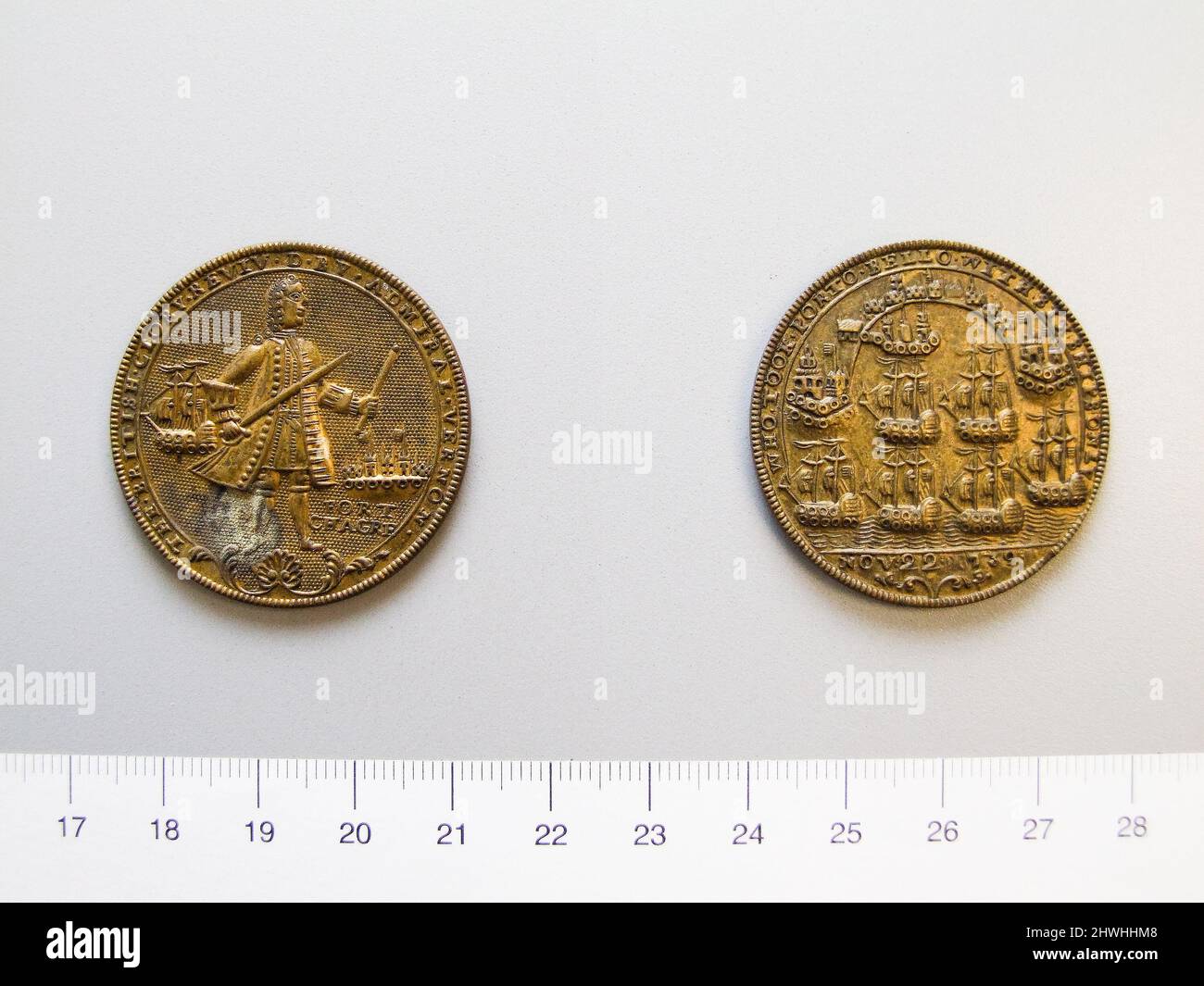 Medal of Admiral Vernon. Artist: Unknown Honorand: Admiral Edward ...