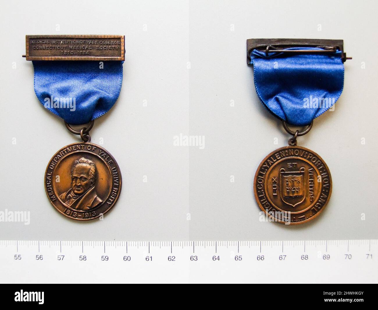 The Yale Medical Department Medal. Engraver Bastian Brothers Company