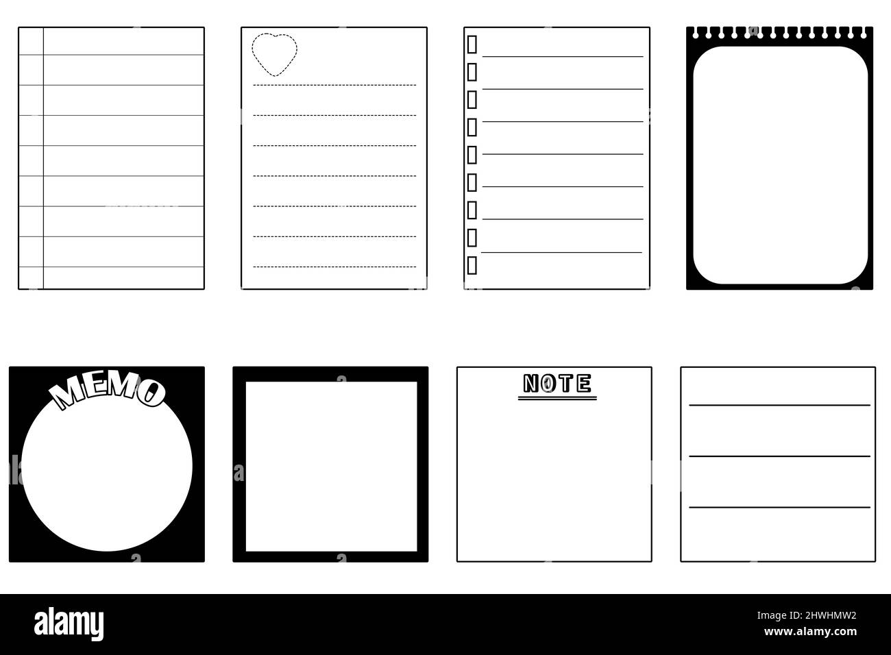 Notepad message Black and White Stock Photos & Images - Alamy