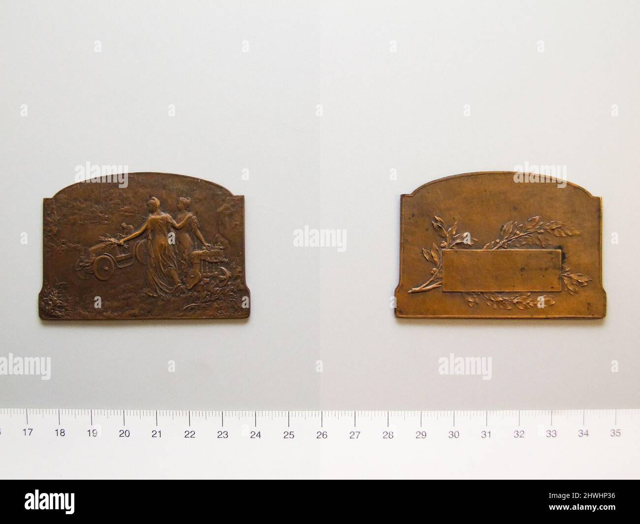 Bronze Plaquette from France of Automobile. Artist MarieAlexandre