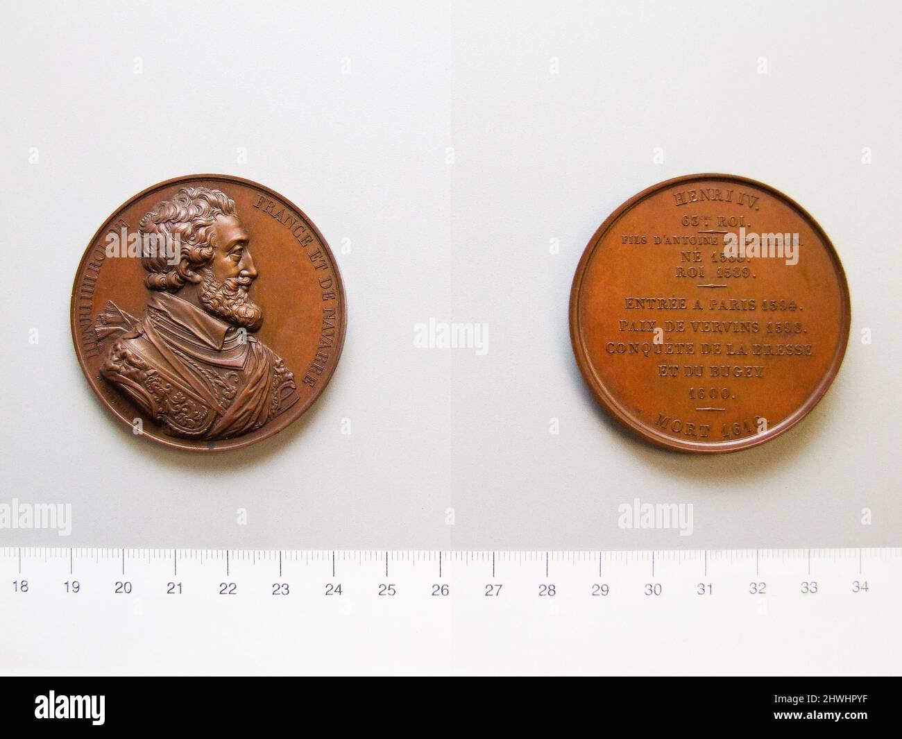 Medal of Henri IV Roi. Subject: Henry IV, King of France, French, 1553 ...