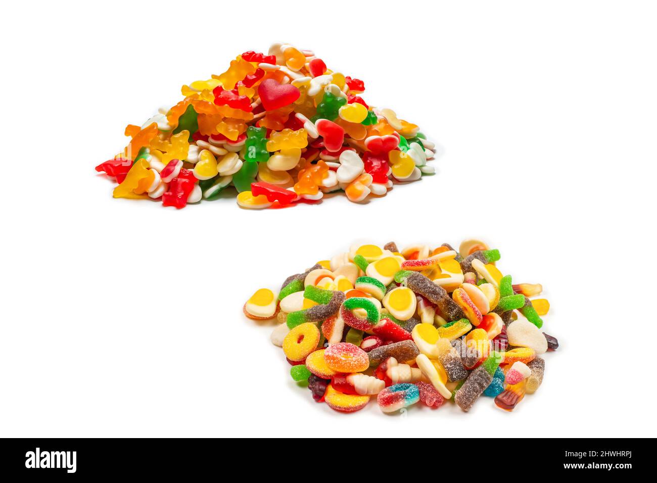 Assorted gummy candies. Top view. Jelly sweets Stock Photo Alamy