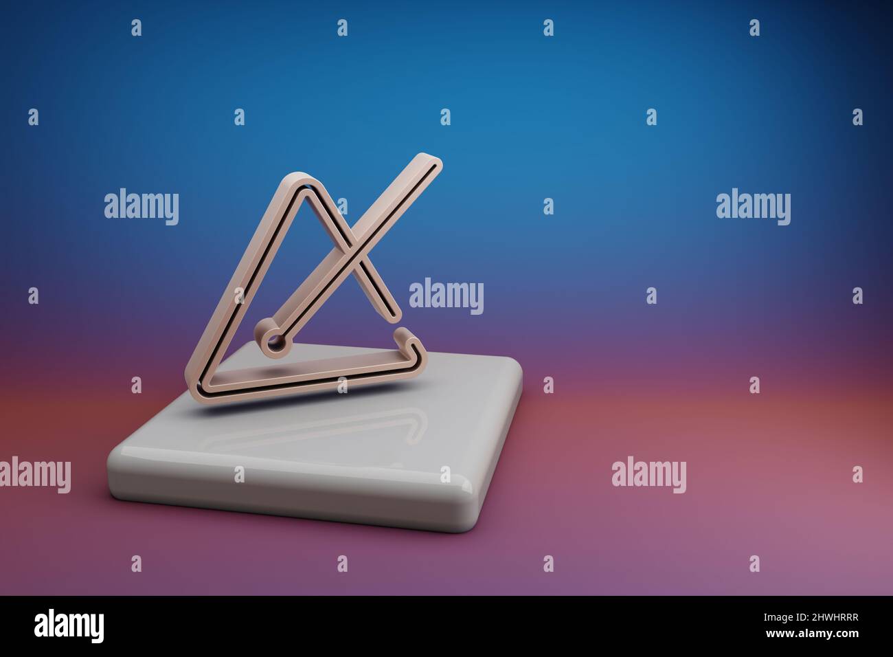 Wonderful Music Triangle. Beautiful music symbol icons on a ceramic ...
