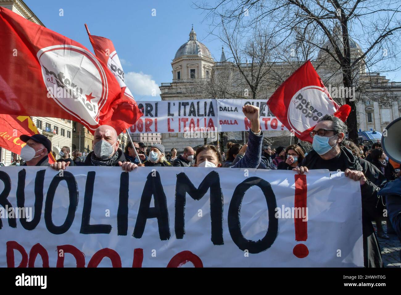 Ucraina NoWor national demonstration in Roma Stock Photo