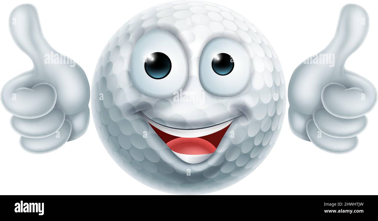 Golf Ball Emoticon Face Emoji Cartoon Icon Stock Vector Image & Art - Alamy