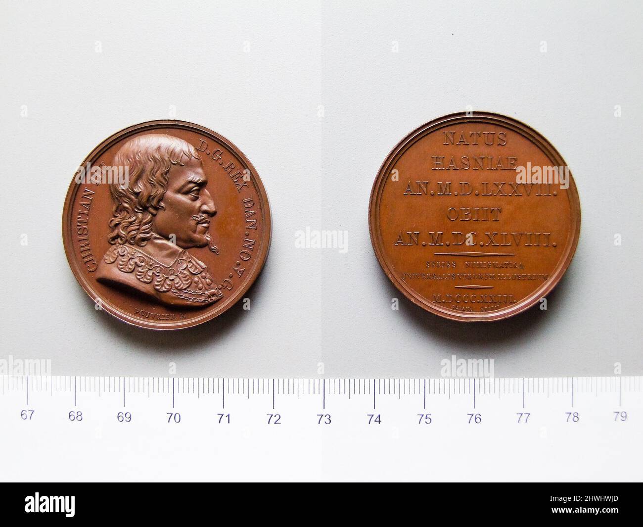 Medal of Christian IV of Denmark. Ruler Christian IV, King of Denmark