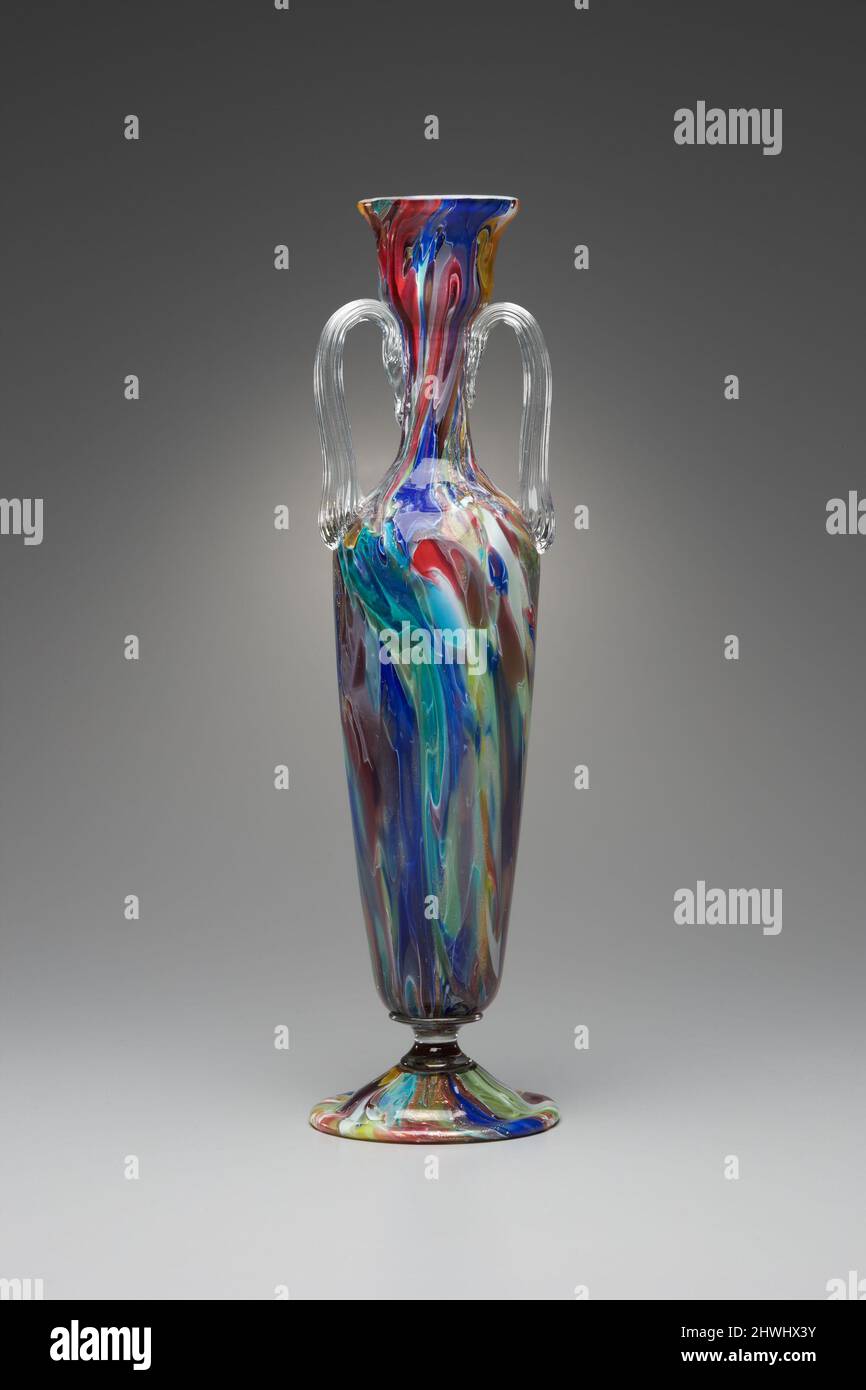 “Smeltz” Vase. Maker Antonio Salviati, Italian, 18161890 Stock Photo