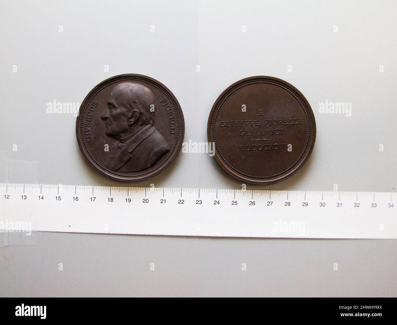 Medal Commemorating Giuseppe Fiorelli. Subject Giuseppe Fiorelli