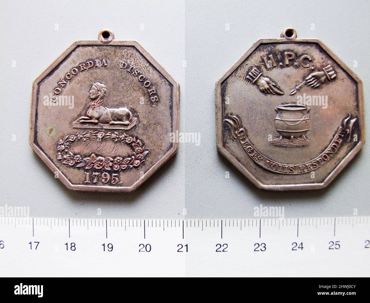 Medal of Harvard University Hasty Pudding Club, 1795. Artist Unknown Stock Photo Alamy