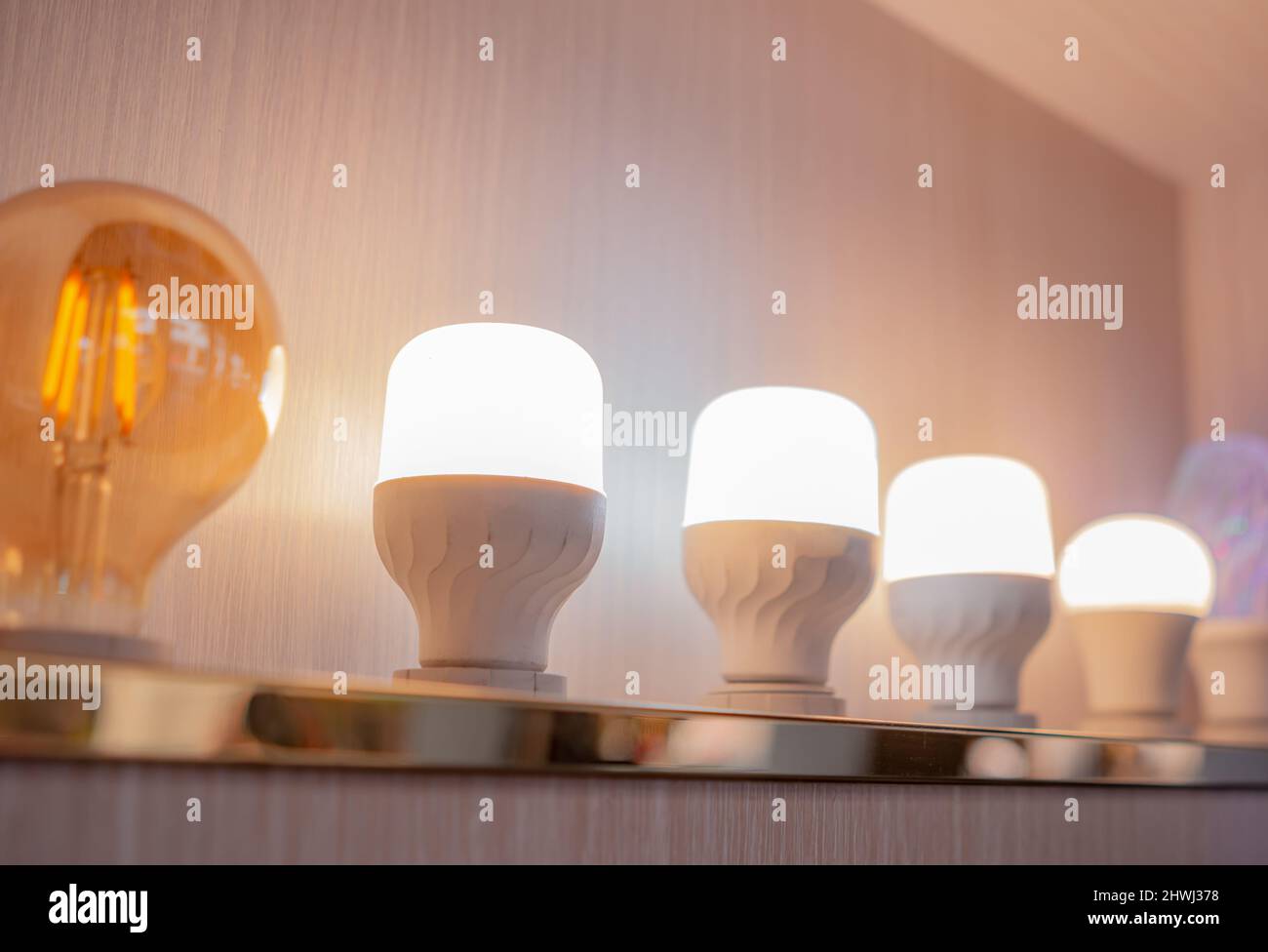 some led lamps blue light science technology background Stock Photo - Alamy