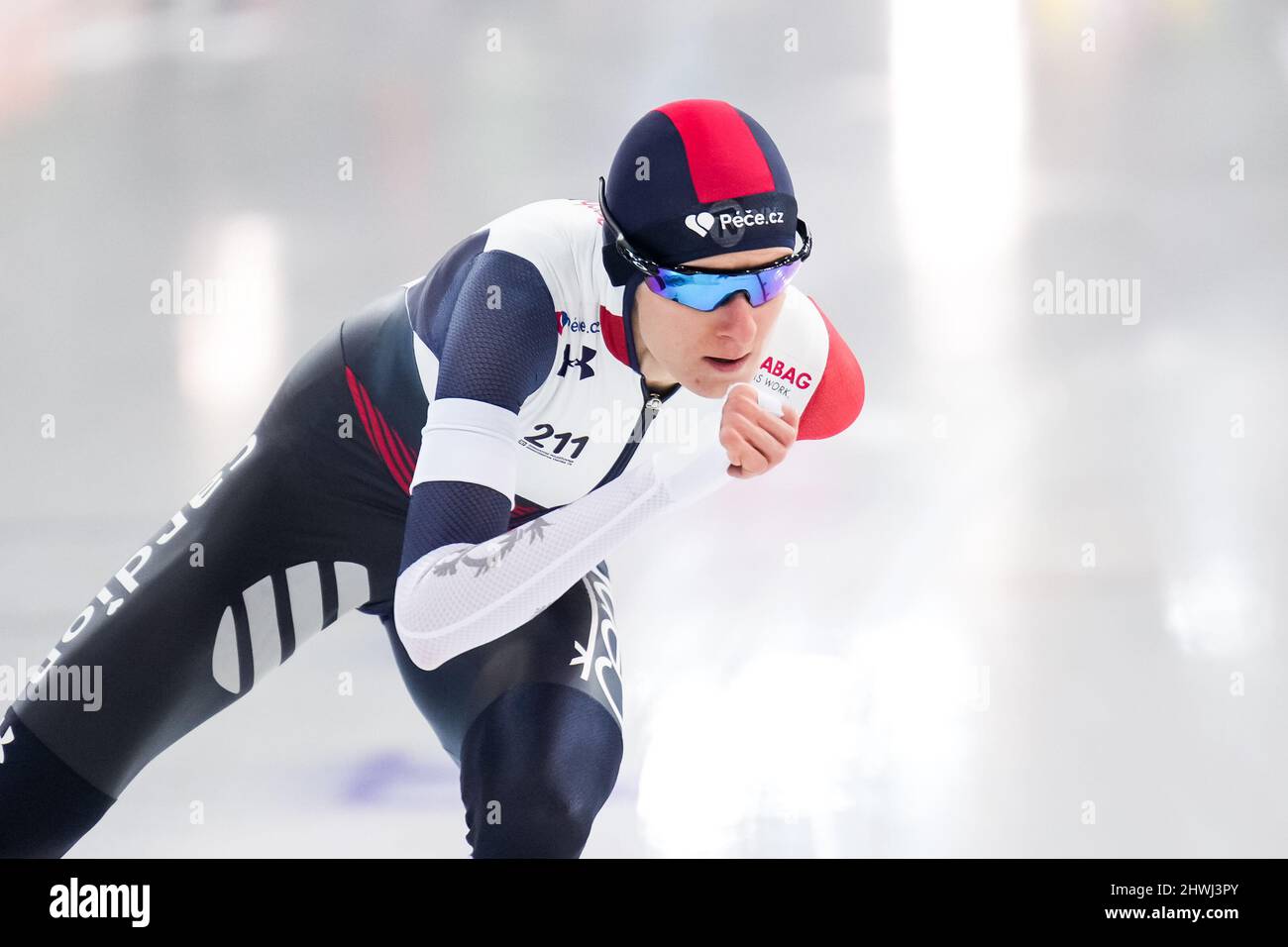 HAMAR, NORWAY - MARCH 6: Martina Sablikova of the Czech Republic competing in the Women's 1500m during the ISU World Speed Skating Championships Allround at the Vikingskipet on March 6, 2022 in Hamar, Norway (Photo by Douwe Bijlsma/Orange Pictures) Stock Photo